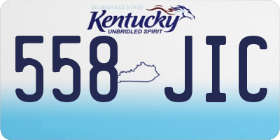 KY license plate 558JIC
