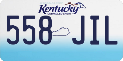 KY license plate 558JIL