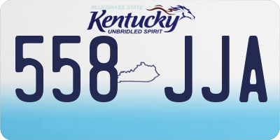 KY license plate 558JJA