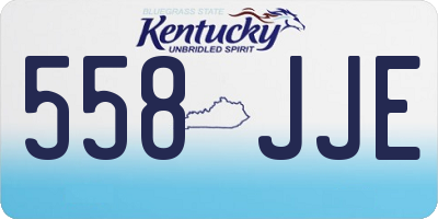 KY license plate 558JJE
