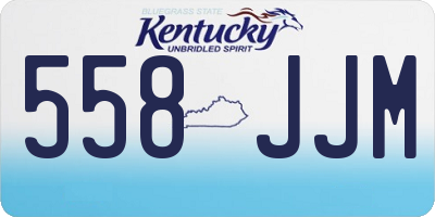 KY license plate 558JJM
