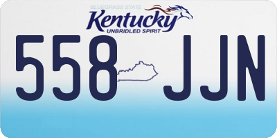 KY license plate 558JJN