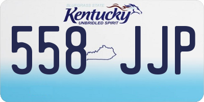 KY license plate 558JJP