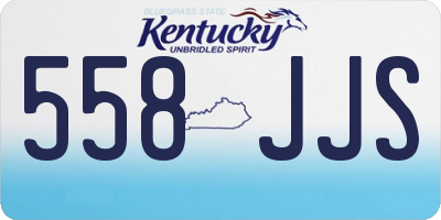 KY license plate 558JJS