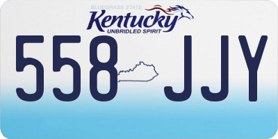 KY license plate 558JJY