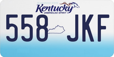 KY license plate 558JKF