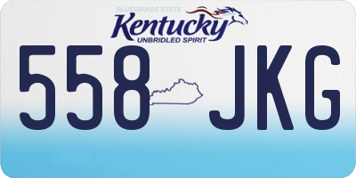 KY license plate 558JKG