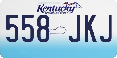 KY license plate 558JKJ