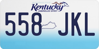 KY license plate 558JKL