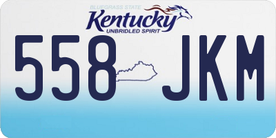KY license plate 558JKM