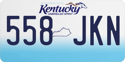 KY license plate 558JKN