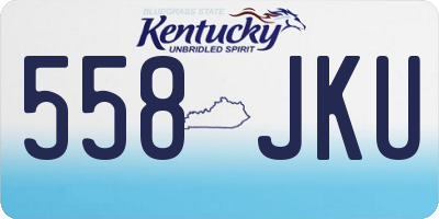 KY license plate 558JKU
