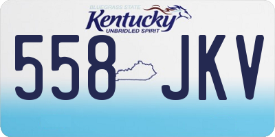 KY license plate 558JKV