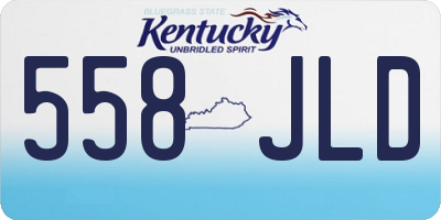 KY license plate 558JLD