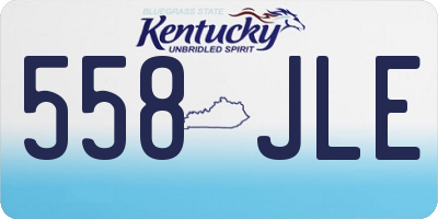 KY license plate 558JLE