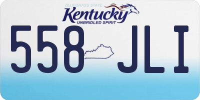 KY license plate 558JLI