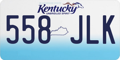 KY license plate 558JLK