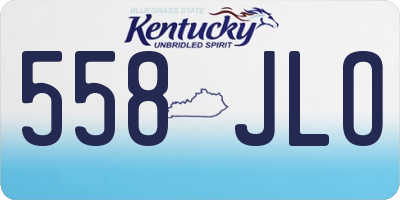 KY license plate 558JLO