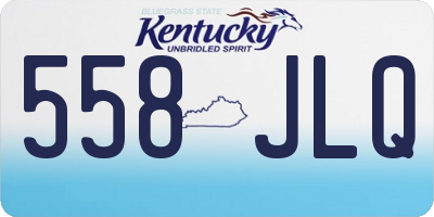 KY license plate 558JLQ