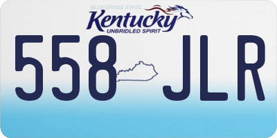 KY license plate 558JLR