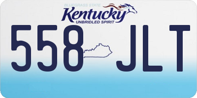 KY license plate 558JLT