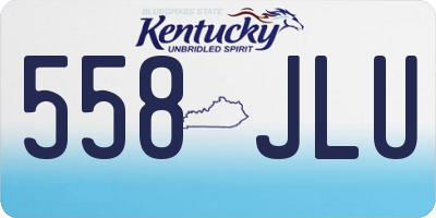 KY license plate 558JLU