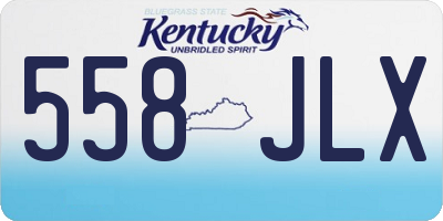 KY license plate 558JLX