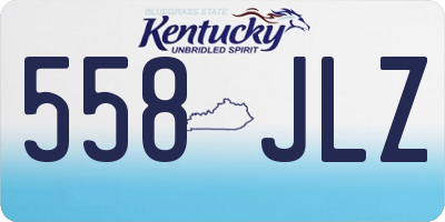 KY license plate 558JLZ