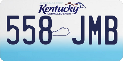 KY license plate 558JMB