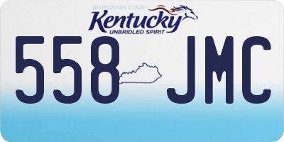 KY license plate 558JMC