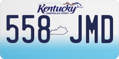 KY license plate 558JMD