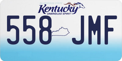 KY license plate 558JMF
