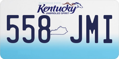 KY license plate 558JMI