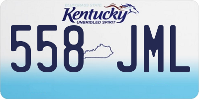 KY license plate 558JML