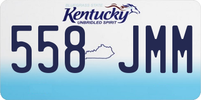 KY license plate 558JMM