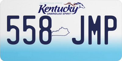 KY license plate 558JMP