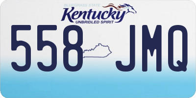 KY license plate 558JMQ