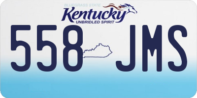 KY license plate 558JMS