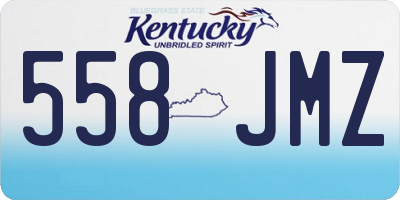 KY license plate 558JMZ