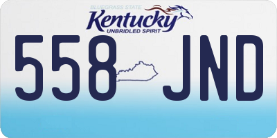 KY license plate 558JND