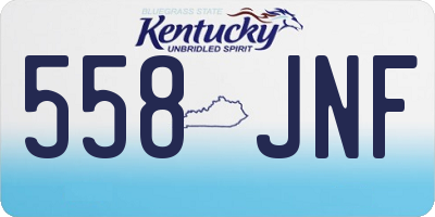 KY license plate 558JNF
