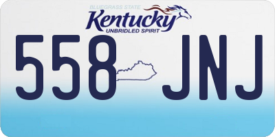 KY license plate 558JNJ
