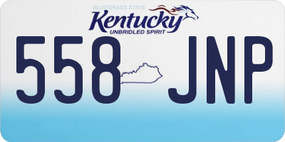 KY license plate 558JNP