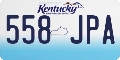 KY license plate 558JPA