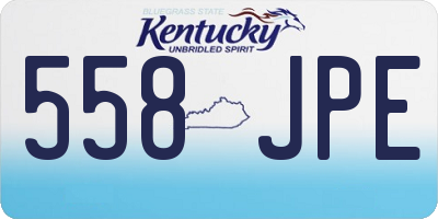 KY license plate 558JPE