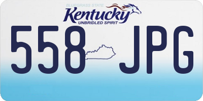 KY license plate 558JPG