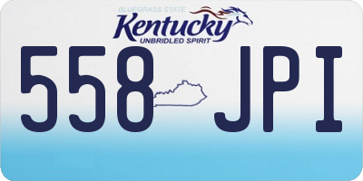 KY license plate 558JPI