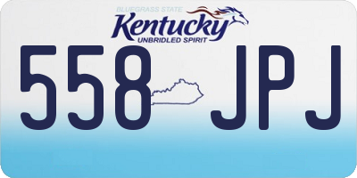 KY license plate 558JPJ