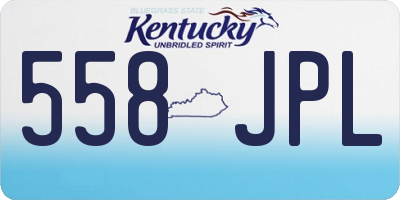 KY license plate 558JPL