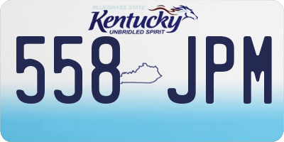KY license plate 558JPM